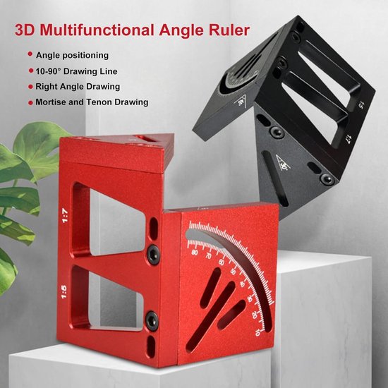 3D-verstekhoek, multifunctionele gradenboog, houtbewerking, 22,5 tot 90 3D-verstekhoek, multifunctionele gradenboog, houtbewerking, 22,5 tot 90