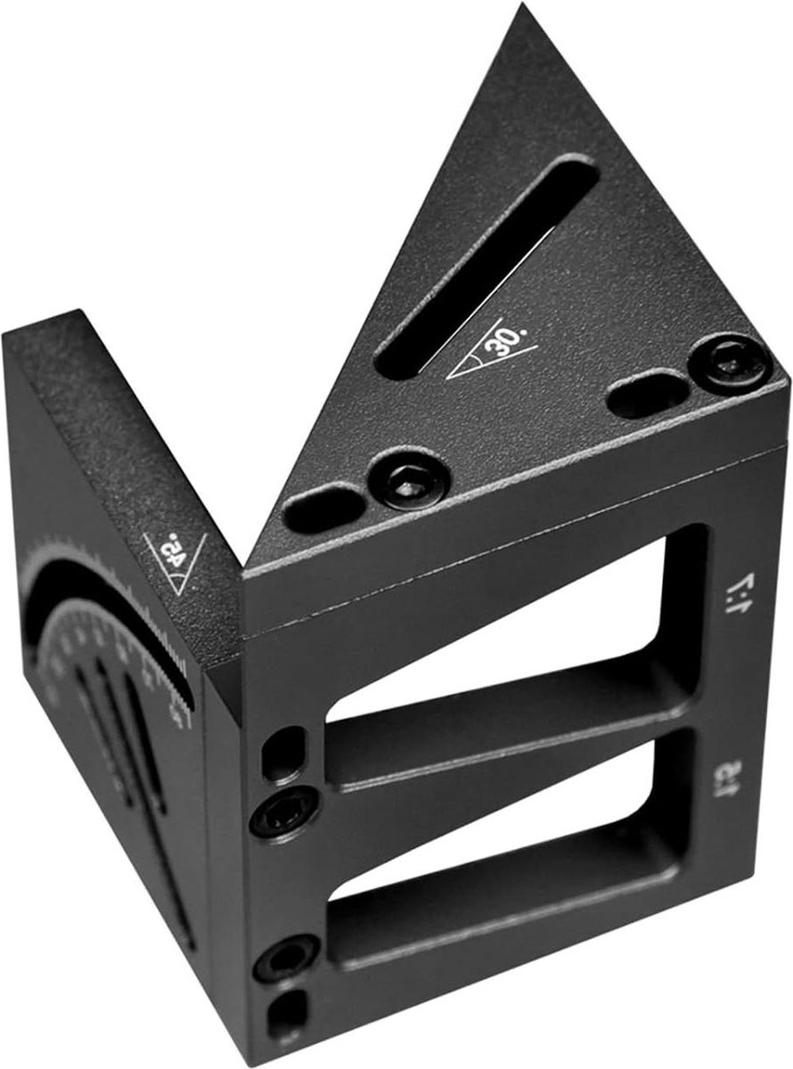 Lxoraziy 3D Houtbewerking Vierkante Gradenboog, 45/90 Graden Aluminium Mijter Driehoek Heerser Scriber, Hoge Precisie Layout Multifunctionele Meetinstrument voor Ingenieur Timmerman Lxoraziy 3D Houtbewerking Vierkante Gradenboog, 45/90 Graden Aluminium Mijter Driehoek Heerser Scriber, Hoge Precisie Layout Multifunctionele Meetinstrument voor Ingenieur Timmerman