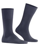 Chaussettes Falke Airport gris foncé avec bord-côte.