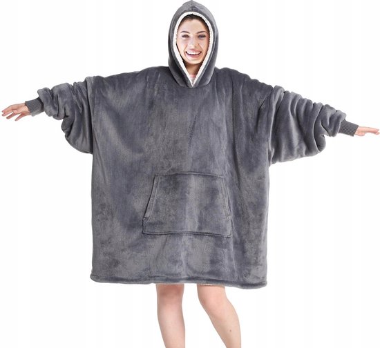 Blanket Hoodie Polaire Homme Sweat à Capuche Polaire Plaid Avec