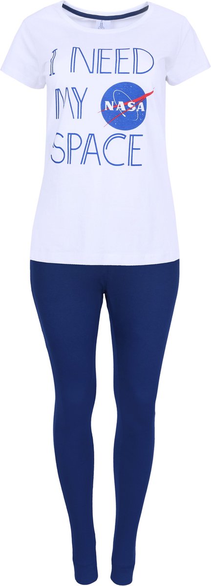 Wit-blauwe NASA-pyjama voor dames