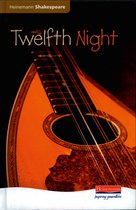 De cover van het boek 'Twelfth Night' met een close-up van een mandoline.
