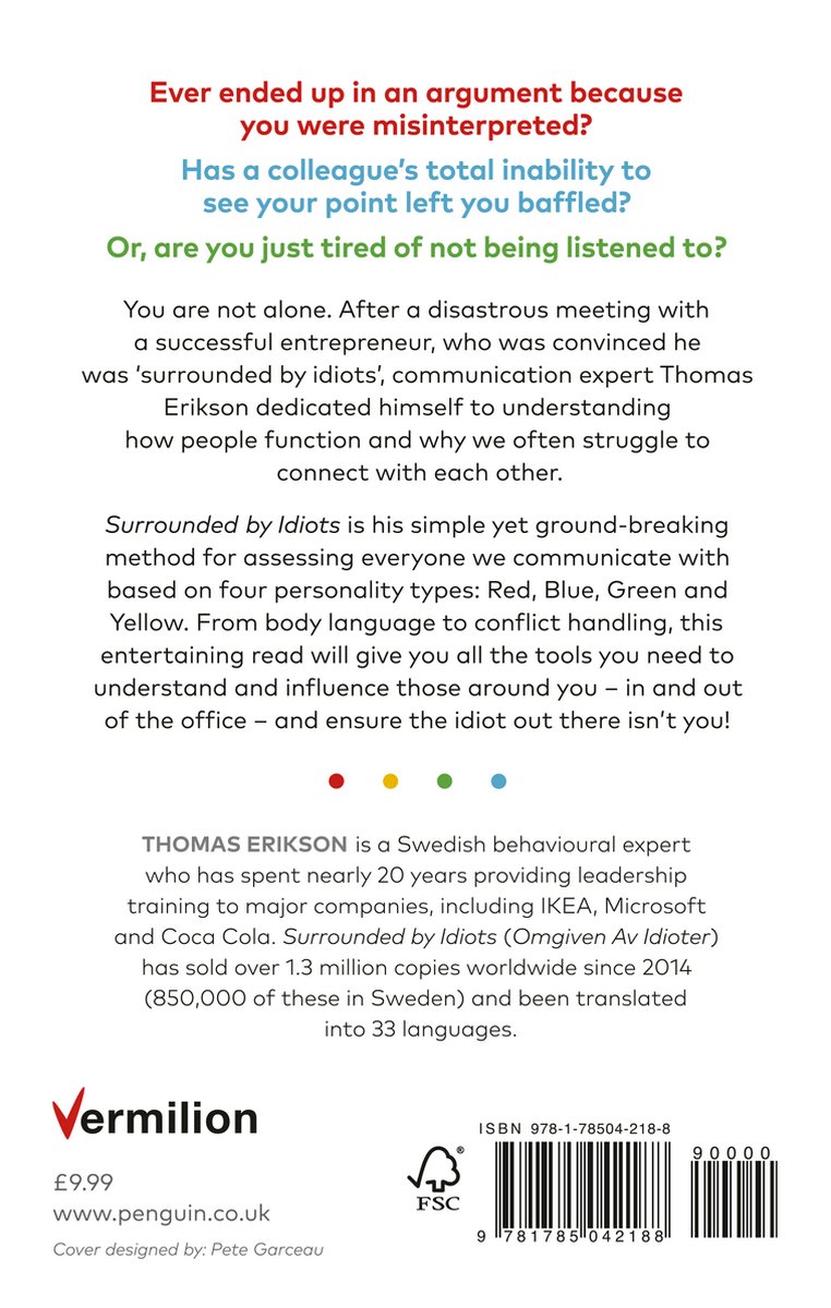Surrounded by Idiots - back cover