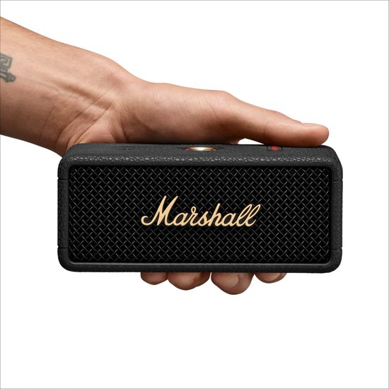 Marshall Emberton III Bluetooth Speaker - Black and Brass | bol