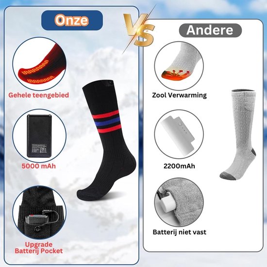 Chaussettes Chauffantes électriques Alimentées Par Batterie