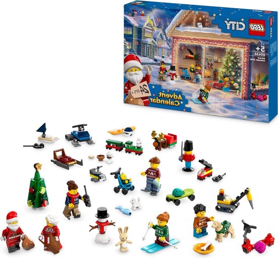 Kerst Adventkalender 2024 - Bouwbaar Aftellen naar Kerst - Speelgoed voor 5 jaar en ouder - Bouwpakket voor Kinderen met 24 verrassingen voor Kerstmis - Kerstcadeau voor Meisjes en Jongens 60436