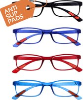 Amazotti Combi Lot de 3 couleurs, lunettes de lecture tendance ultra-légères - force +1.75