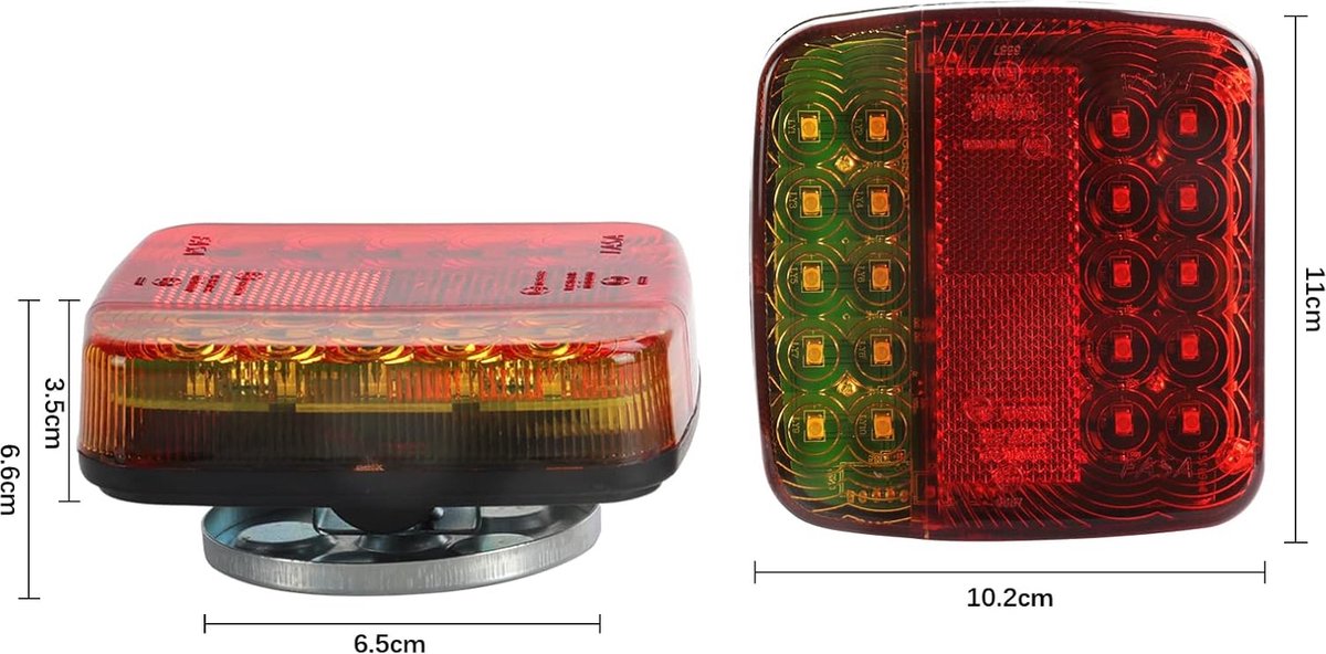 verlichtingsset - aanhanger - magnetisch - met 7 polige - stekker verlichtingsset - aanhanger - magnetisch - met 7 polige - stekker
