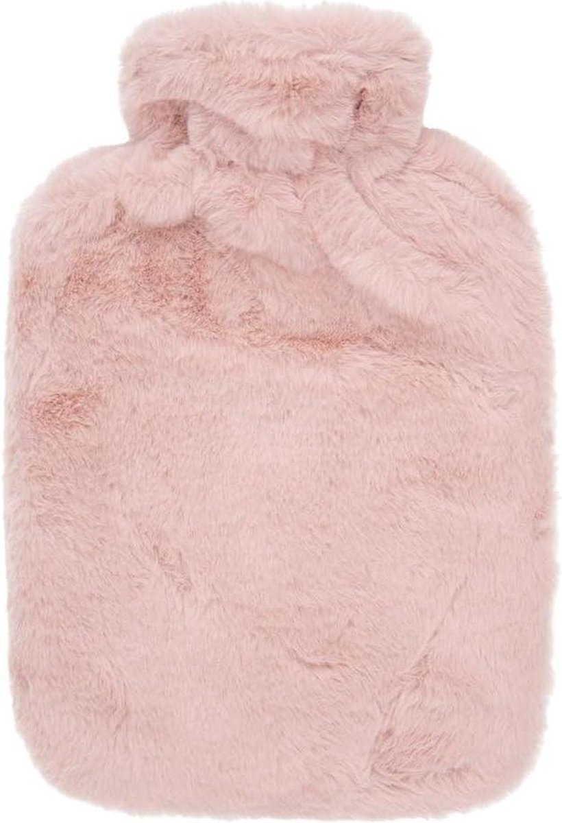 Goedkoopste Kruik 2 liter met Roze Zachte Fleece Hoes en Ritssluiting - Warmwaterkruik voor Baby's Kinderen en Volwassenen - Cadeau Vrouwen Kinderen