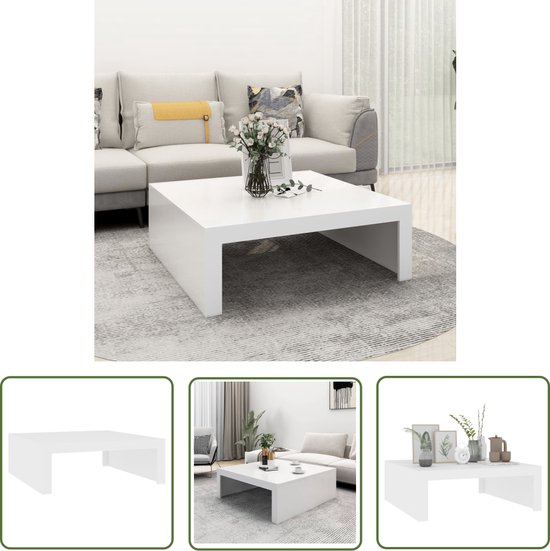 CASARIA® Salontafel Wit Modern Opbergvak Hoogteverstelbaar
