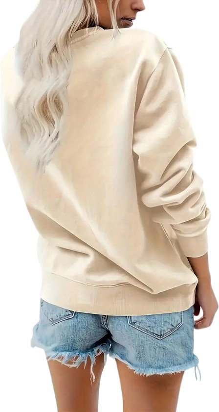Livano Kersttrui - Dames - Foute Kersttrui - Christmas Sweater - Cartoonprint - Kerst Sweater - Christmas Jumper - Pyjama - Abrikoos - L