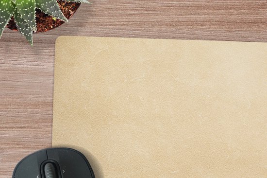 Tapis de souris XXL - Sous-main - Tapis de bureau - Cuir - Structure - Aspect cuir - Beige - 50x50 cm - Tapis de souris XXL