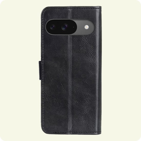 Étui pour Google Pixel 9 Case Book Case Cover Wallet Cover avec 2x protecteur d'écran - Étui pour Google Pixel 9 Case Bookcase Cover - Zwart