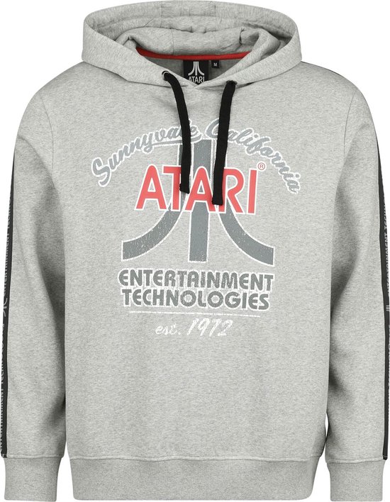 Atari Vintage Logo Heren Trui met capuchon - gemêleerd grijs - L