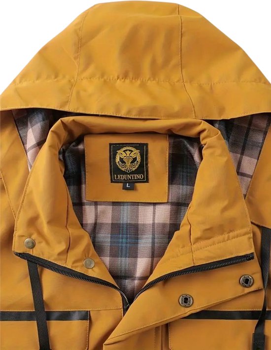 Livano coupe-vent pour homme - coupe-vent - imperméable - veste à capuche - veste d'extérieur - adulte - jaune - taille XXL