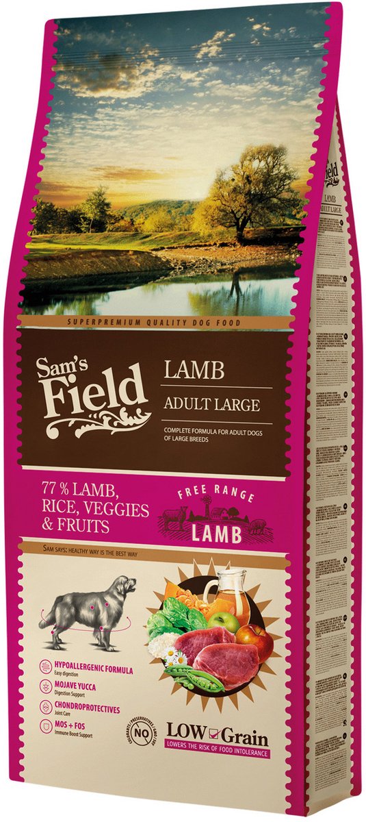 Sam's Field Adult Large Lam - Hondenvoer - 13 kg