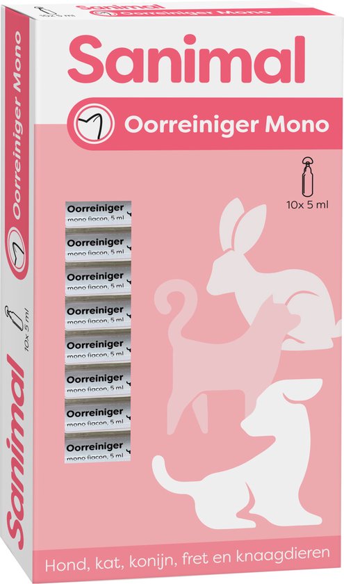 Sanimal Oorreiniger Mono – Oorverzorgingmiddel – 10×5 ml