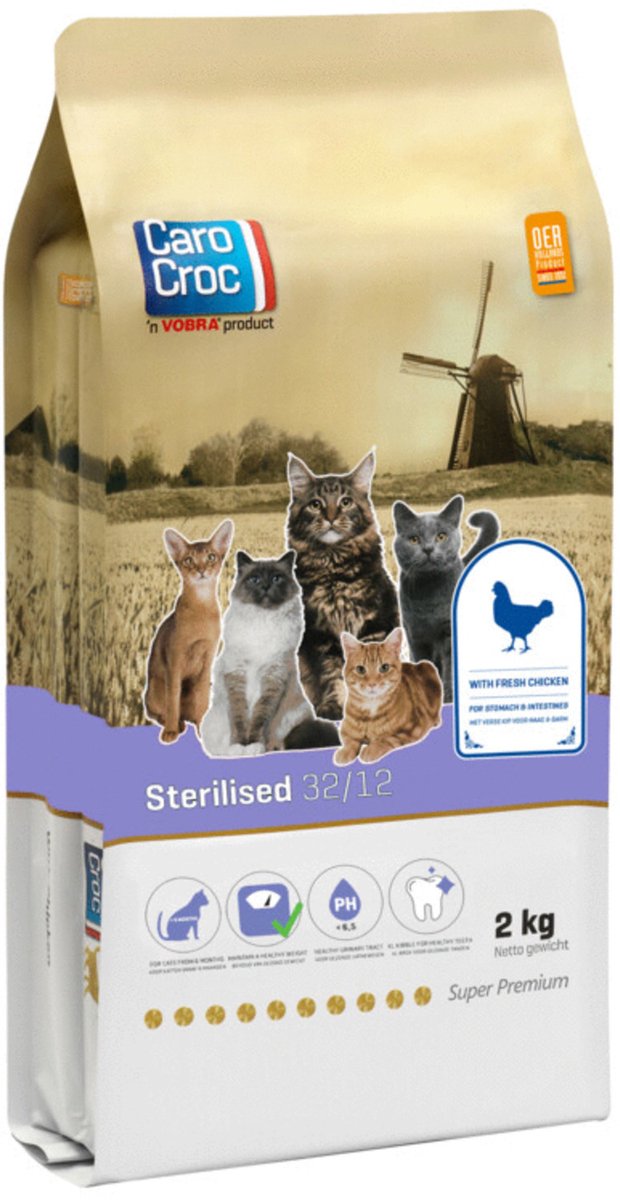 CaroCroc Kattenvoer Sterilised Verse Kip