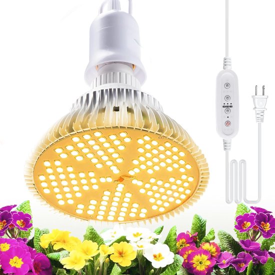 Auraglow LED Plantenkweeklamp – 10W Volledig Spectrum, 2 Modi, USB, Verstelbaar Van 23 Tot 49 Cm