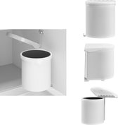 VidaXL Poubelle Intégrée De Cuisine Poubelle à Ordures Déchets Poubelle De Recyclage Maison Seau Intérieur Amovible Acier 51172 - Maison