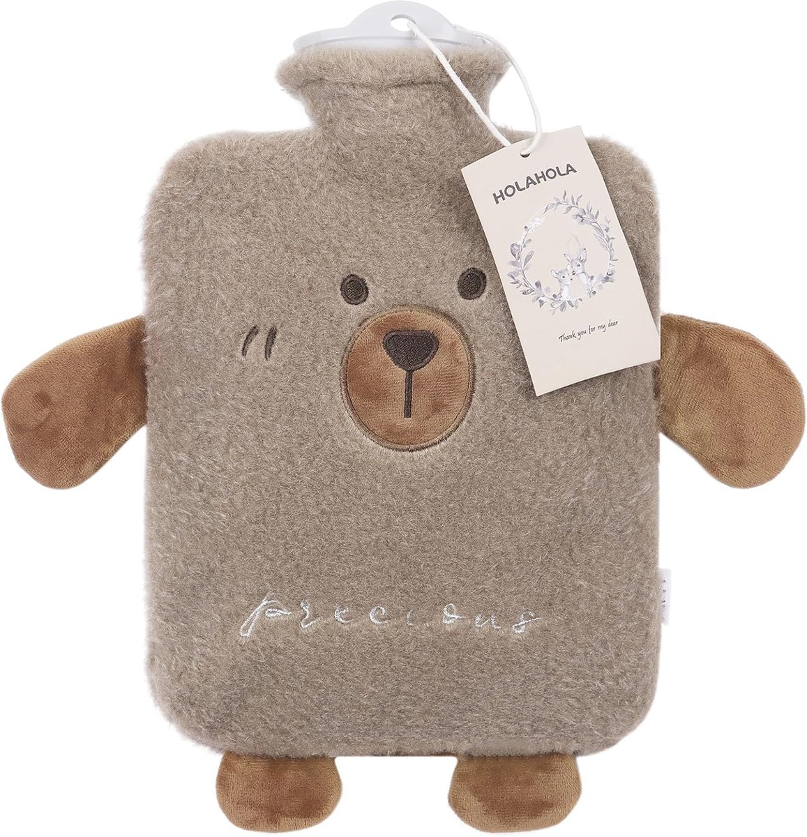 Zachte Warmwaterkruik 1,5 Liter met Overtrek - Voor Kinderen en Volwassenen - Perfect als Kerstcadeau