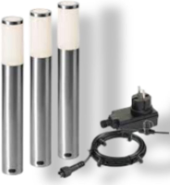 Garden Lights: Lunia Buitenlamp Set (3st)- Zilvergrijs van Garden — afbeelding 3