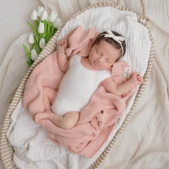 Biologisch Katoenen Babydeken - Zachte Inbakerdeken voor Pasgeborenen, Jongens en Meisjes - Ademend, Warm, Lichtgewicht en Veelzijdig van LITTLE NEDDY — afbeelding 5