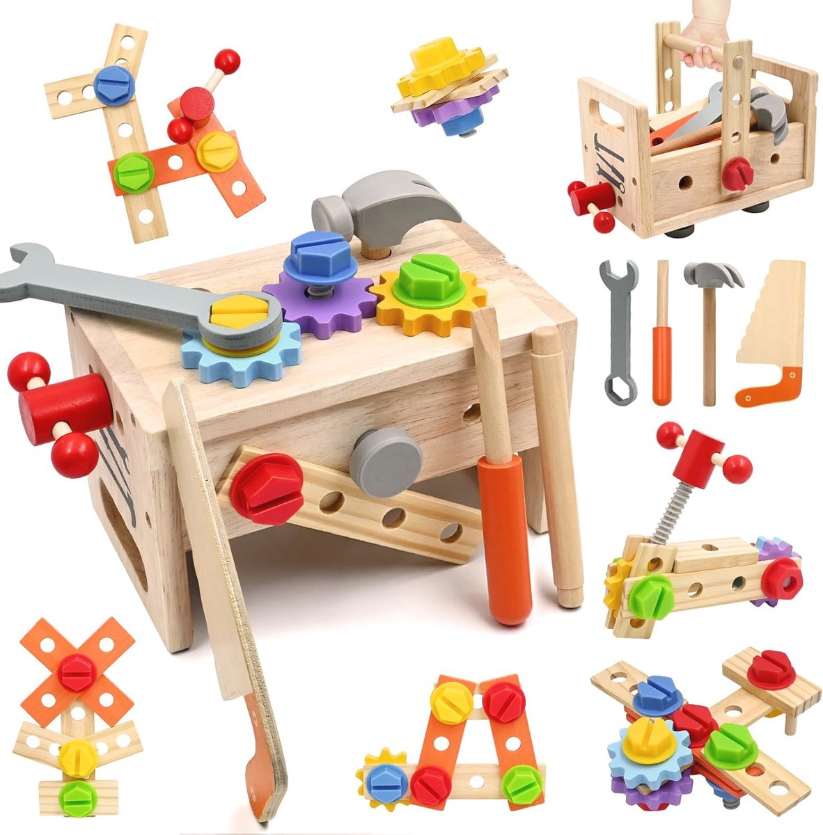 Waterkracht Projectset – 2,76x8,27 inch Houten Educatief Speelgoed