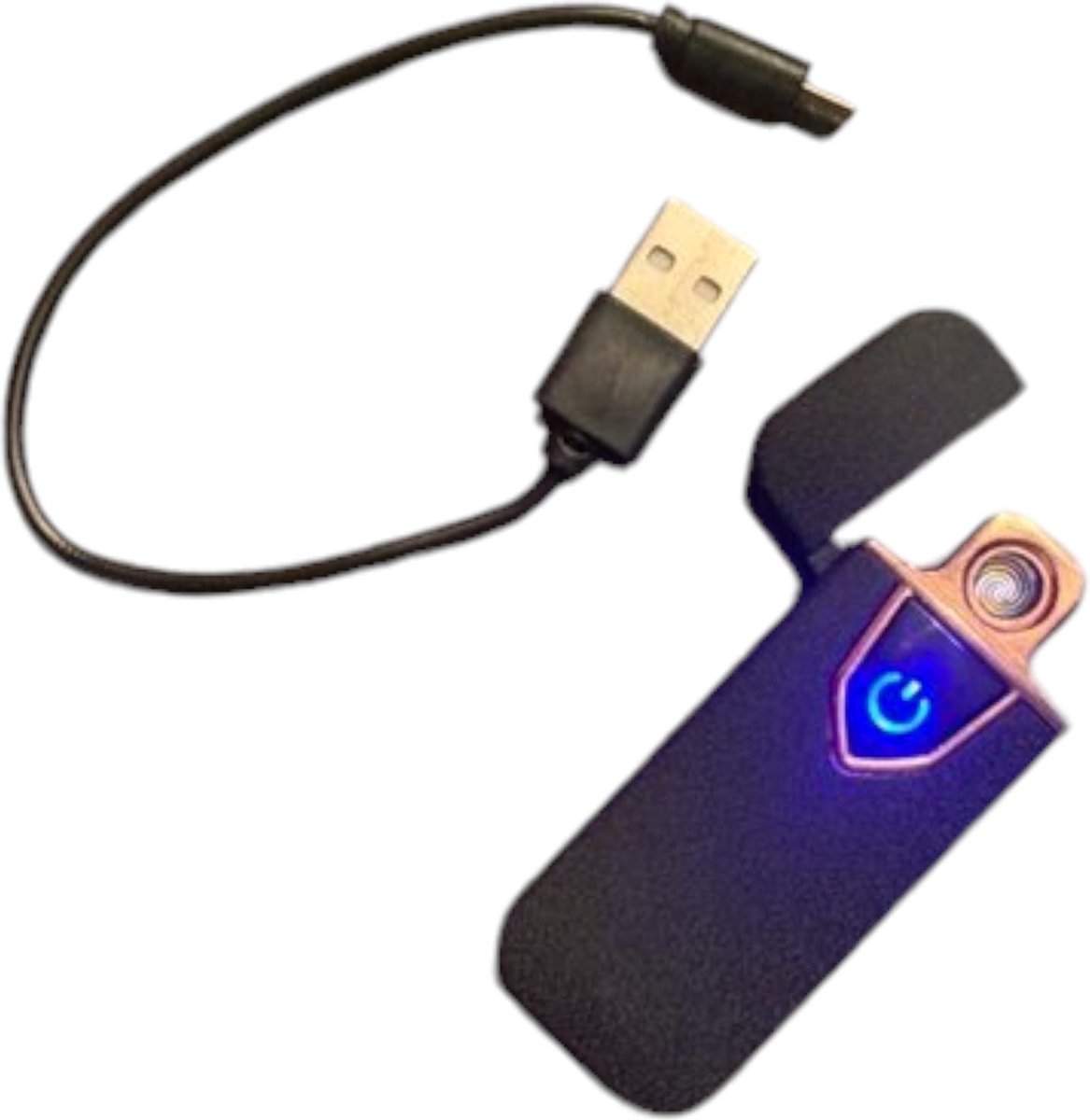 Goedkoopste USB aansteker - Lighter - Oplaadbaar USB - Vuurwerk aansteker - Mat zwart
