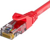 Qost - Câble Internet CAT6 - CCA / UTP - 10 Gbit/s / 250 MHz - Connecteurs RJ45 - Câble réseau - 100 mètres - Rouge
