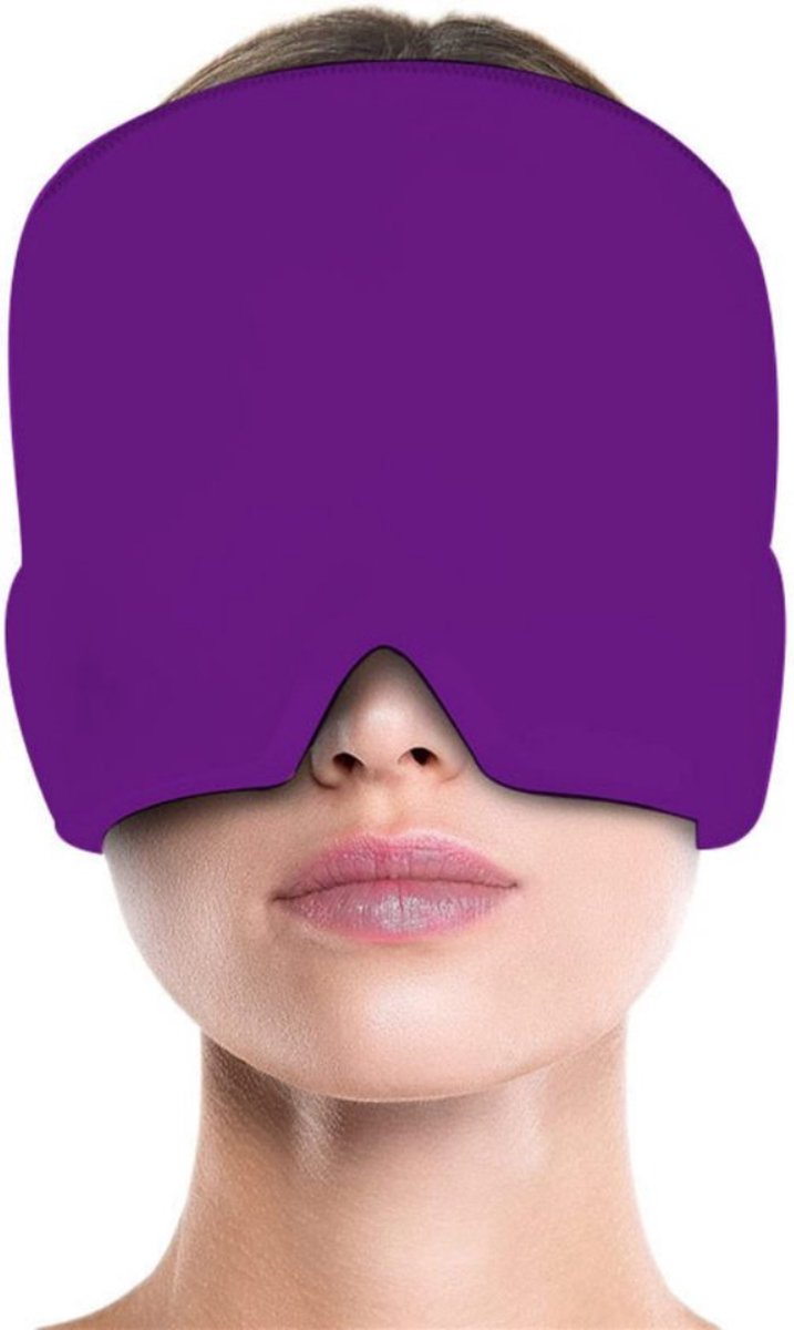 Goedkoopste Bovista Migraine Masker - Headache Relief Cap - Migraine Muts - Hoofdpijn - Gel - Paars
