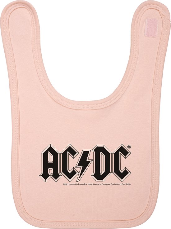 AC/ DC Métal- Bavoir Logo Kids - Katoen Rose Clair -