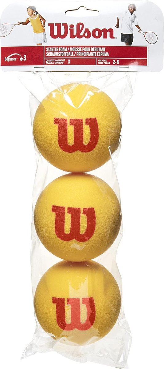 Starter Foam Tennisballen 3-Pack voor Kinderen - Geel
