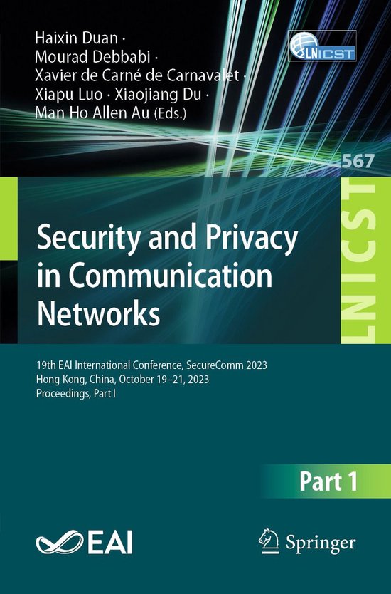 Springer Nature Proceedings Computer Science 1 - Security an ... - cover