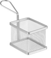 12 stuks ini vierkante frituurand stalen frietand and voedselanden voor het serveren roestvrijstalen frituurand et handvat herbruikbare friethouder ini friteuse et and voor woondecoratie 2026 - GBP £24.99