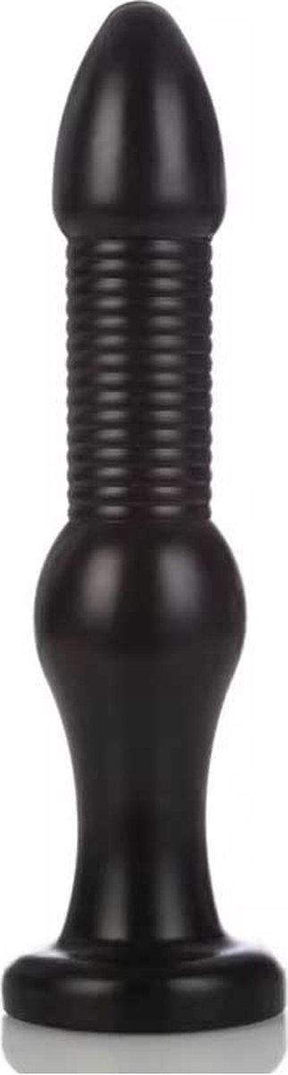 Goedkoopste GIGA Speer Dildo met Zuignap - Zwart - Buigzaam - 0.5 Kilo - Buttplug