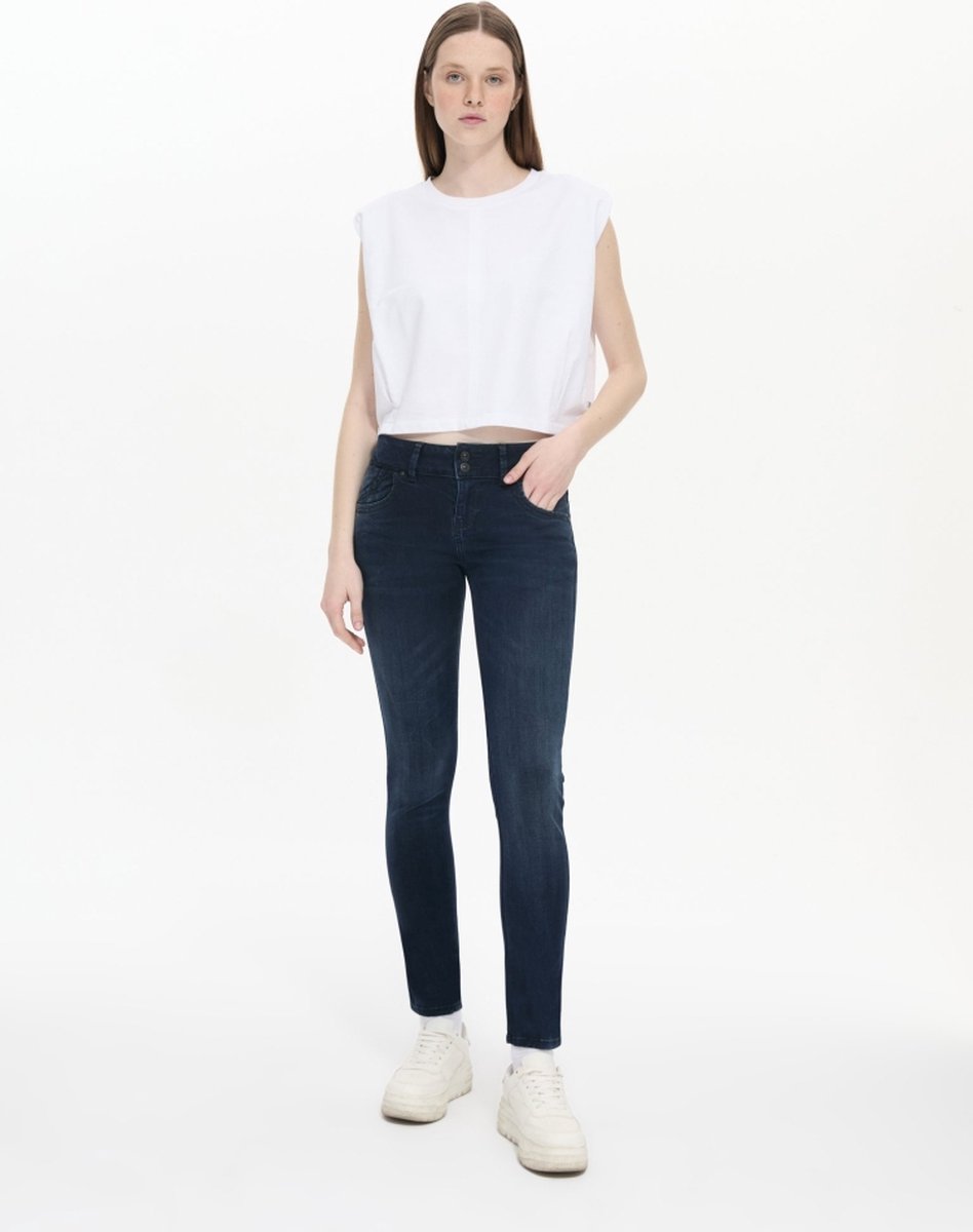 LTB Jeans Molly M Dames Slim fit Jean - Donkerblauw - Sueta Wash