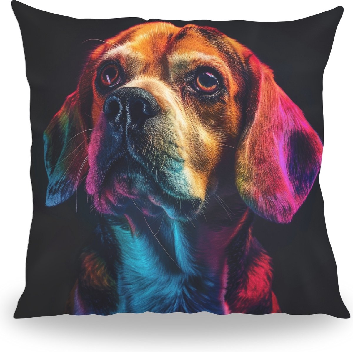 Kussen - Huisdier Portret - Beagle 2 Color - 50 cm