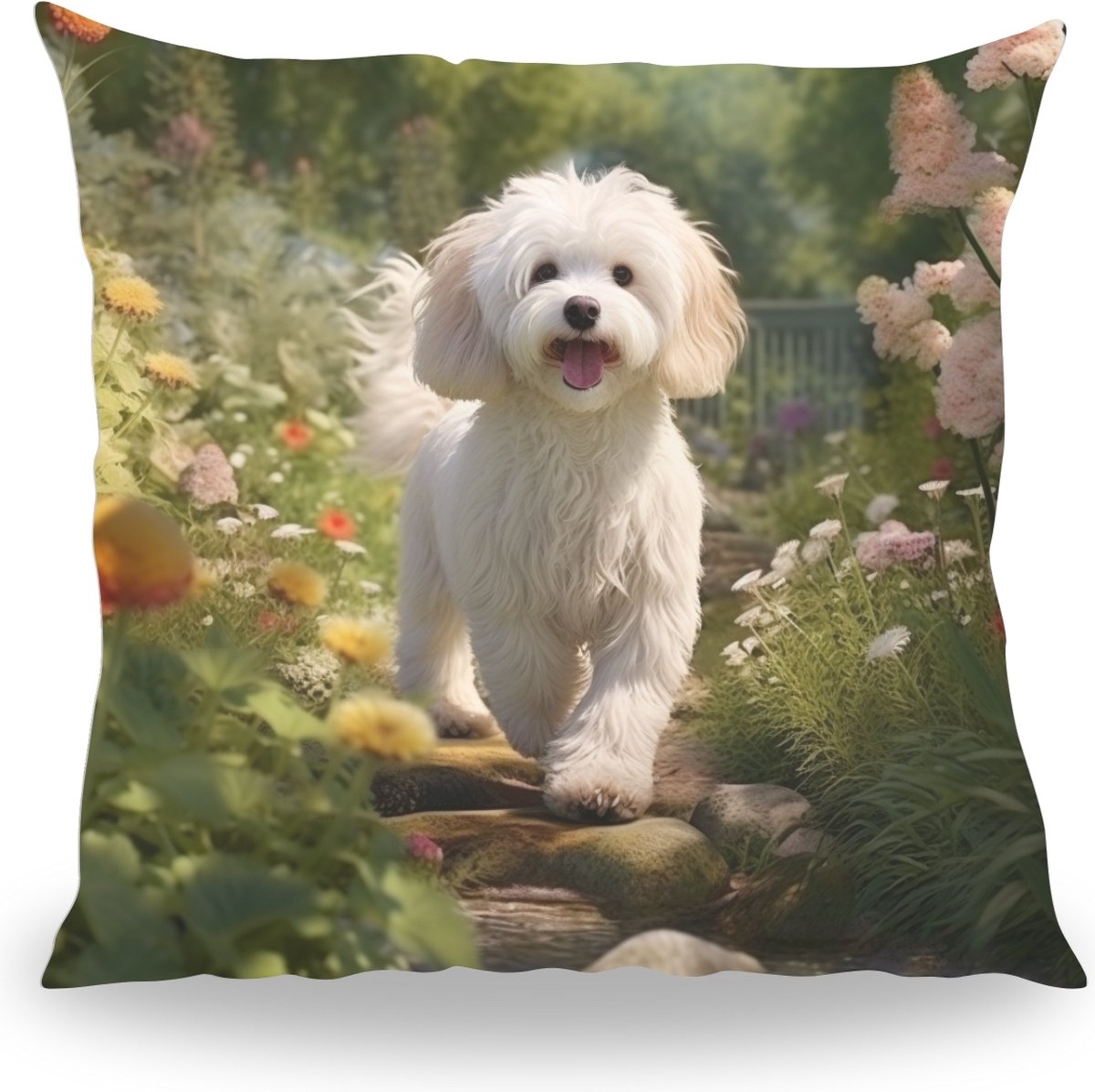 Kussen - Huisdier Portret - Maltipoo 1 - 50 cm