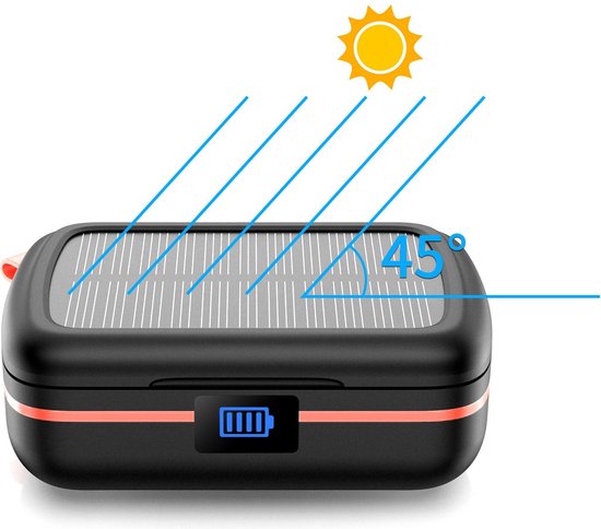 Écouteurs sans fil TWS étanches avec chargeur solaire et batterie