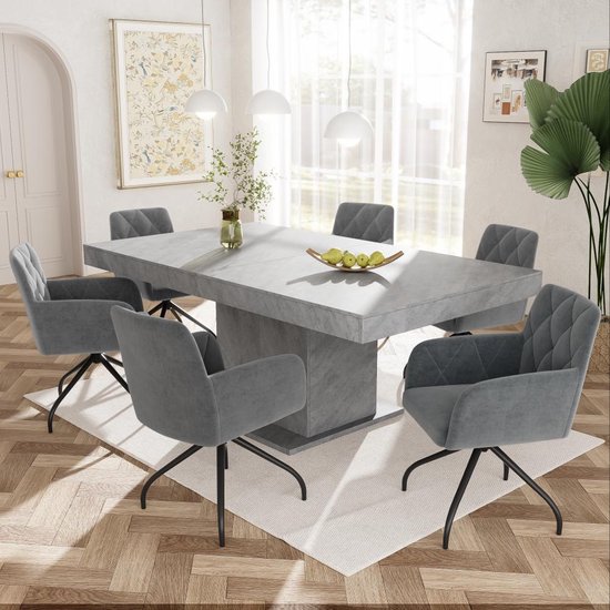 KOMHTOM Chaise de salle à manger Set de 2 Chaise pivotante 360° pour salon et chambre
