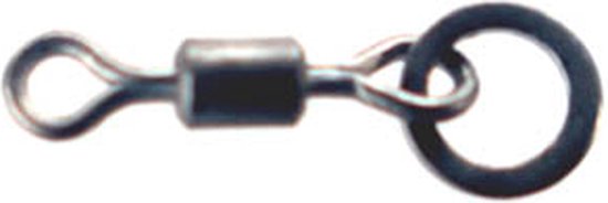 PB Products - Bait Ring Swivel - Maat 24 - 10 Stuks - Zwart van PB Products — afbeelding 2