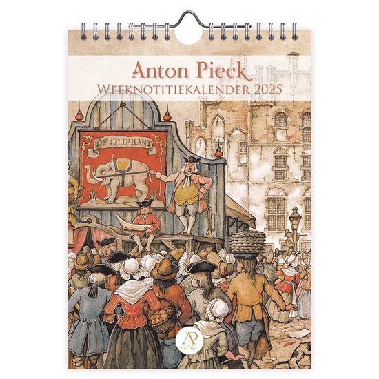 Foto: Anton pieck weeknotitiekalender 2025 hoge hoeden