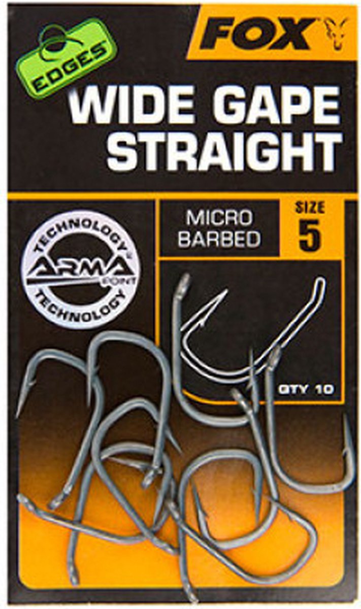 Fox Carp Edges Wide Gape Straight Haken #5 van Fox — afbeelding 3