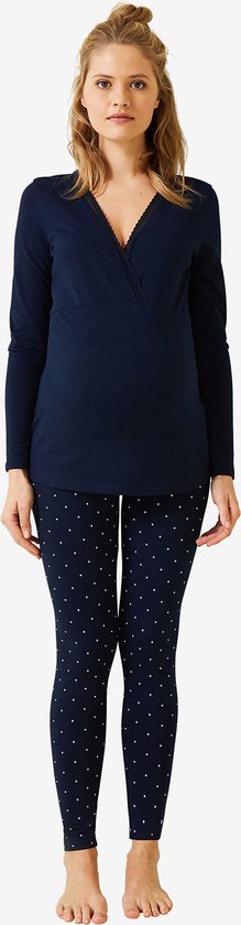 Webuyii Zwangerschaps pyjama set katoenen knop naar beneden
