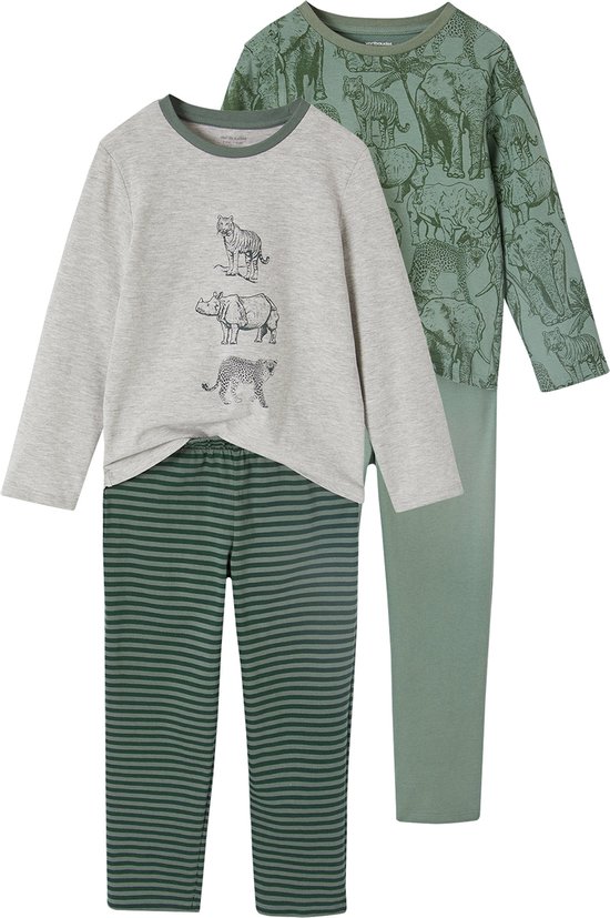 Vertbaudet Lot de 2 pyjamas garçon jungle