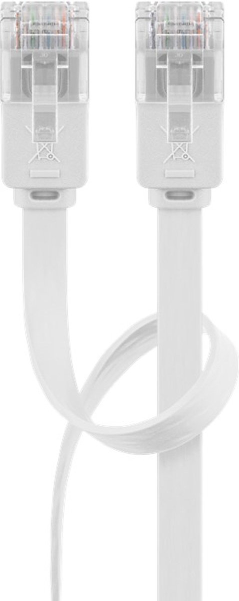 Wentronic CAT5E Netwerkkabel - RJ45 - Wit - 0.5 m