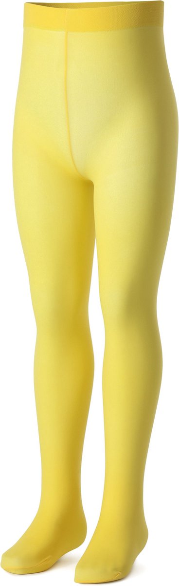 Bellivalini BLV-FI-1008 Kinderen Glad Panty - 40 DEN -Microvezel - Polyamide - Geel - 104/110