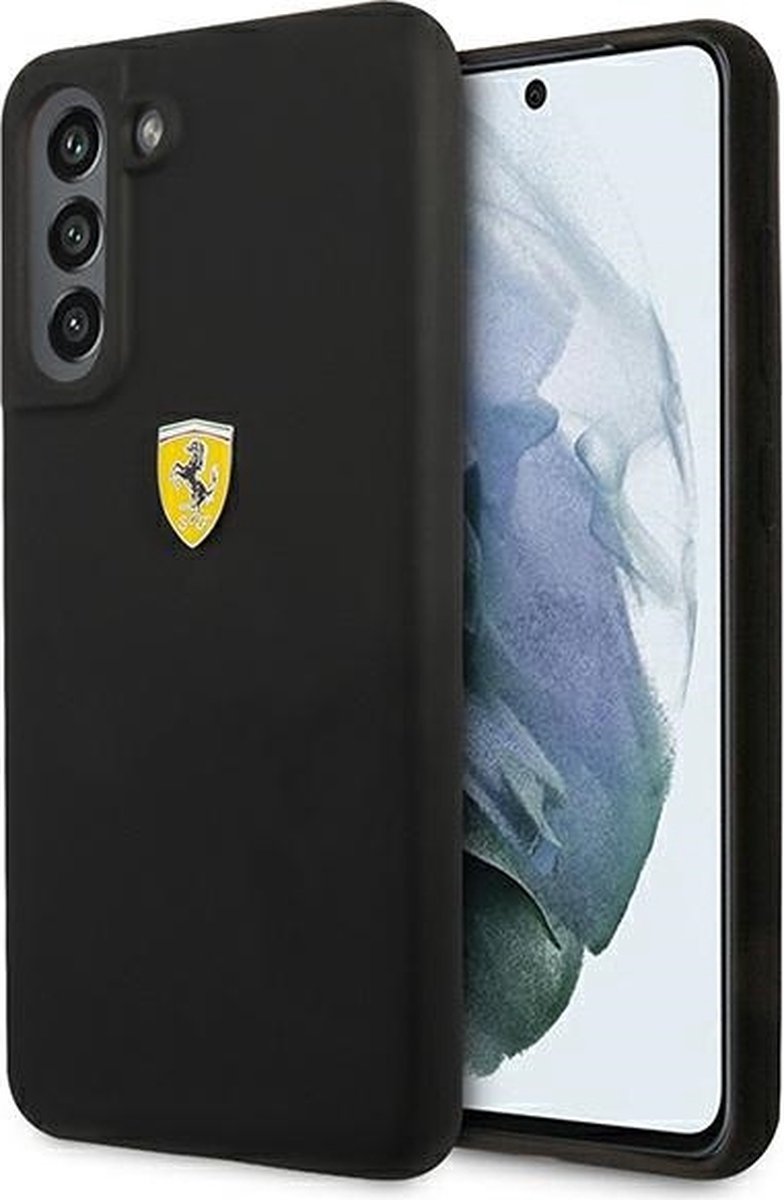 Ferrari SF Silicone Case hoesje geschikt voor Samsung Galaxy S21 FE (Fan Edition) - Zwart