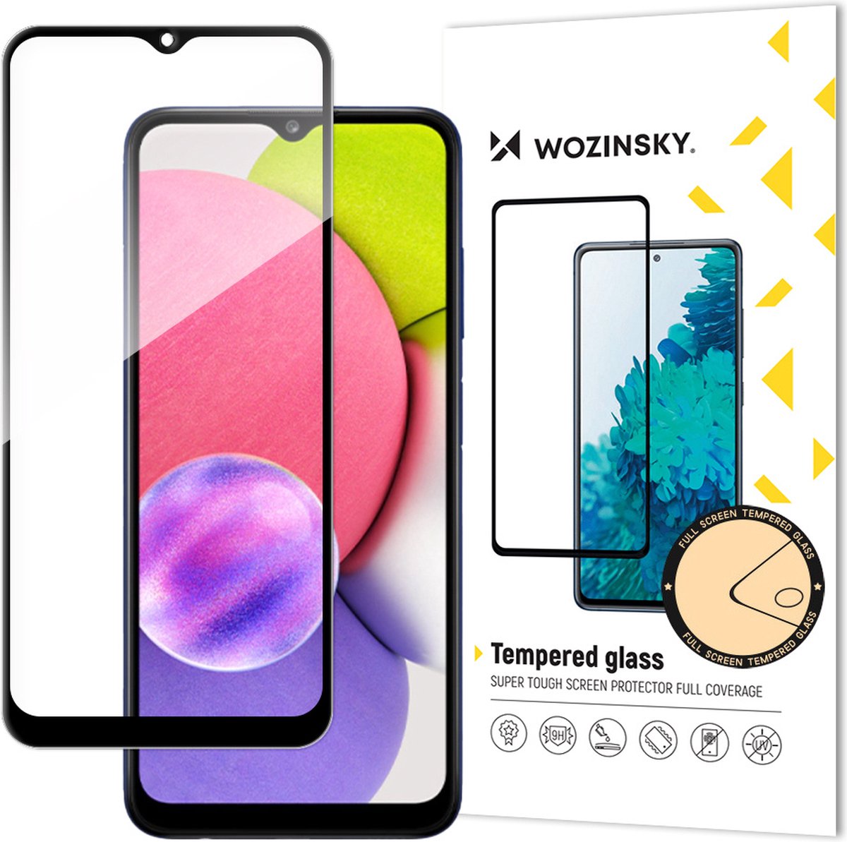 Wozinsky Gehard Glas Volledige Lijm Voor Samsung Galaxy A03 A03S Hoesvriendelijk